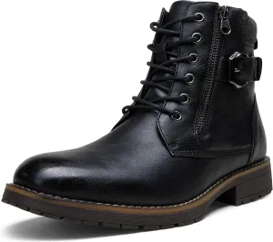 Vostey Men's Boots Boots for Men Casual Boots Motorcycle Combat Ankle Dress Boots Mens
