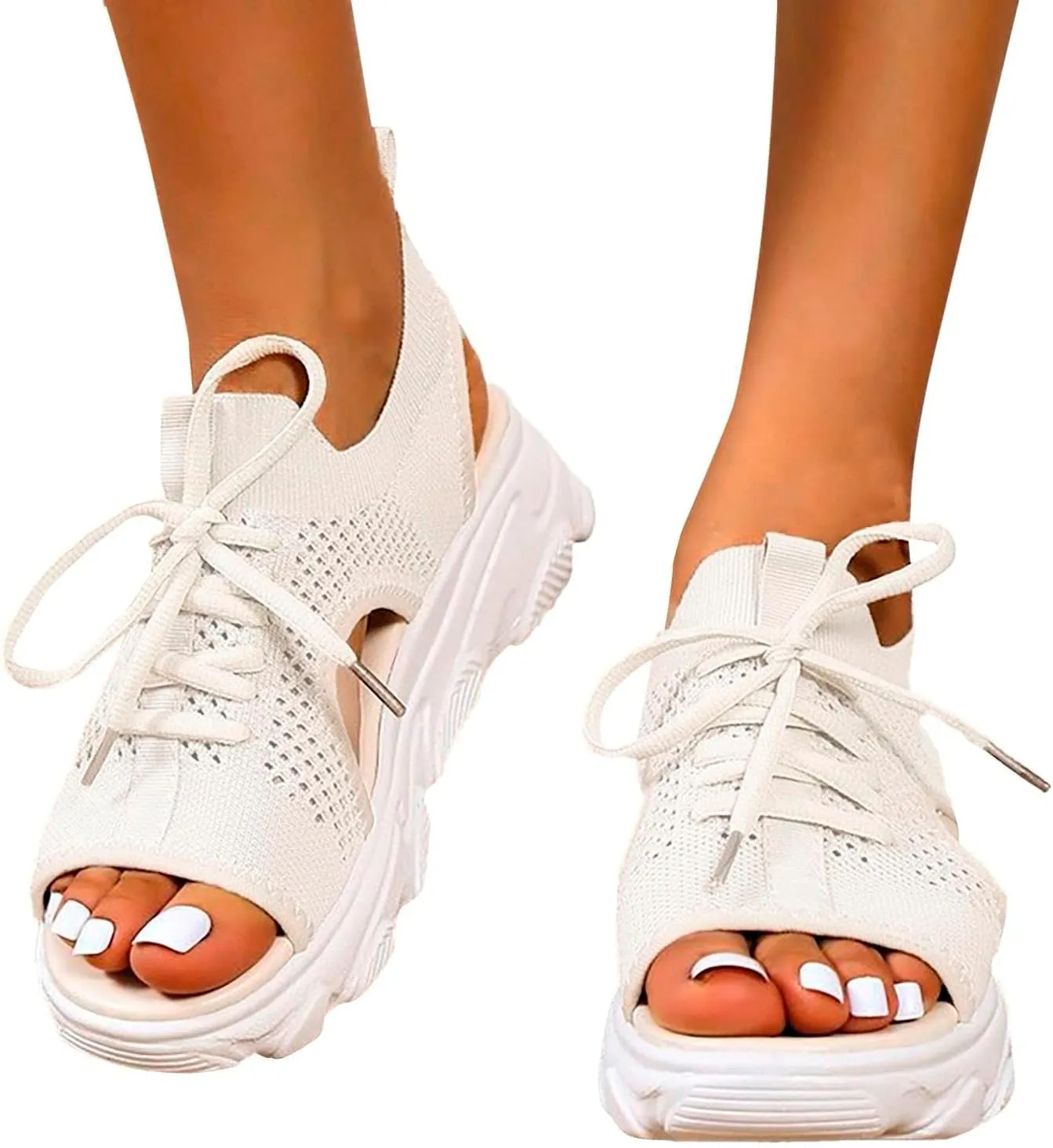 Wedge Orthopedic Sandals for Women Comfortable Open Toe Walking Sandals Ankle Strap Wide Width Platform Wedge