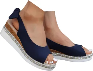 Wedge Sandals for Women Espadrilles Orthopedic Sandals Platform Wedges Comfortable Summer Casual Heels Sandals Dressy Open Toe Ankle Strap Low Wedge Outdoor Beach Shoes