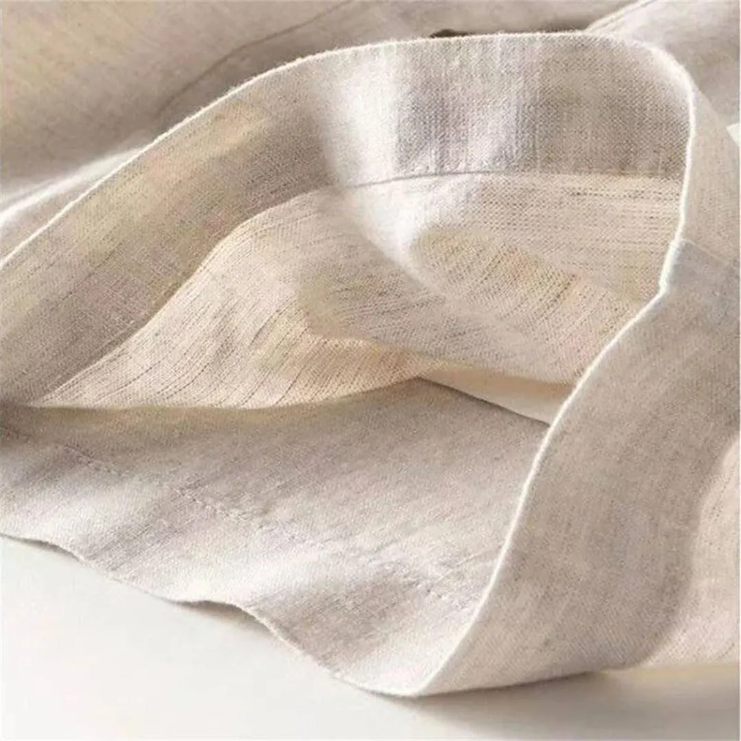 Women Loose Cotton Linen High Waist Casual Straight Streetwear Bottom Wide Leg Pants