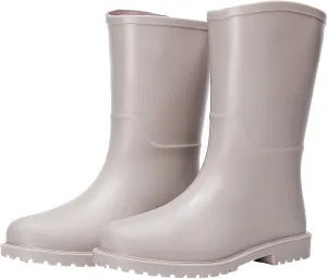 women mid calf rain boots Waterproof Garden Shoes Anti-Slipping Fashion Rubber Out Work rain Shoes
