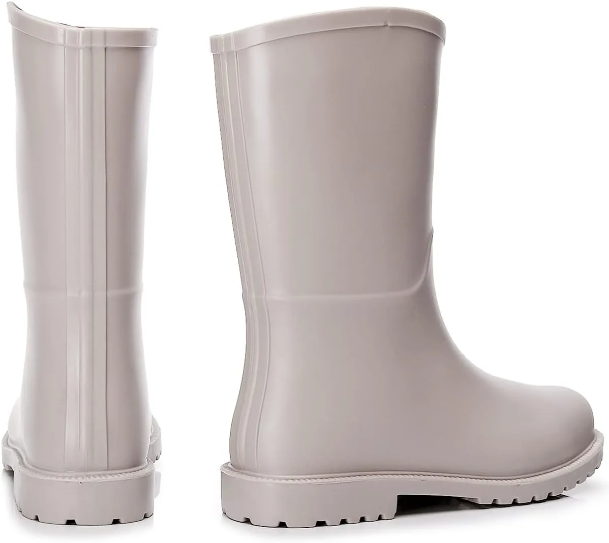 women mid calf rain boots Waterproof Garden Shoes Anti-Slipping Fashion Rubber Out Work rain Shoes