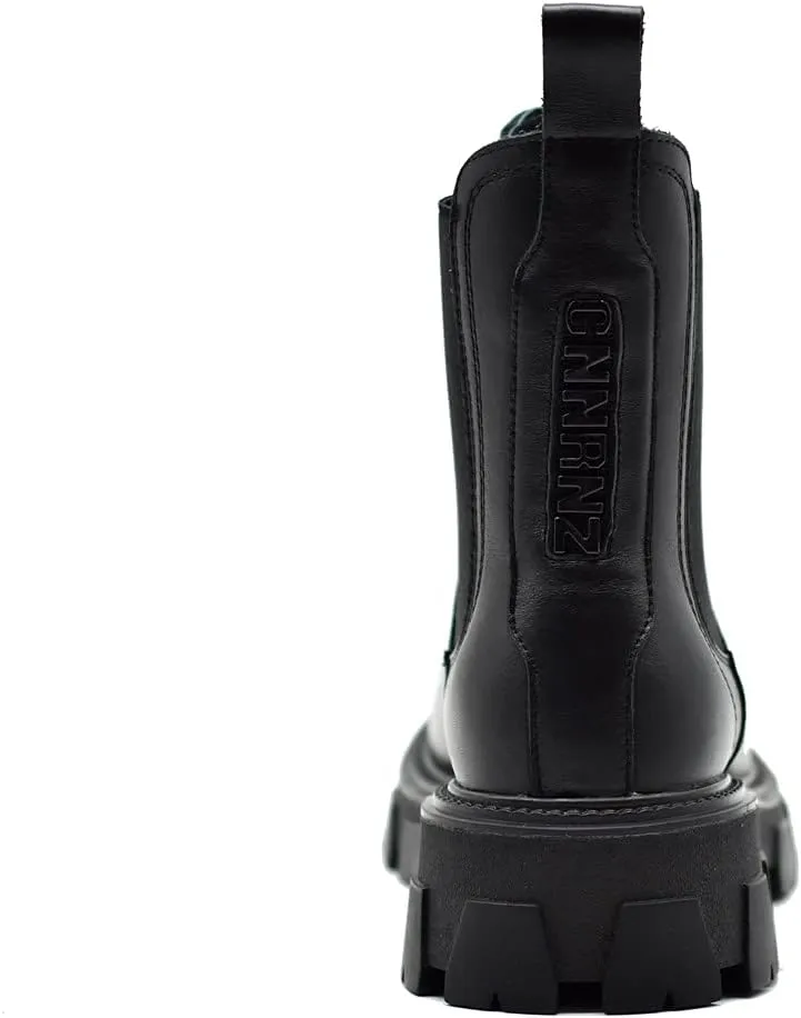 Women's 100% Genuine Leather Chelsea Black Boots Ankle Booties