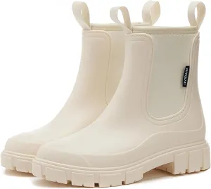 Women’s Ankle Rain Boots Waterproof Lightweight Slip Resistant Fashion Garden Booties