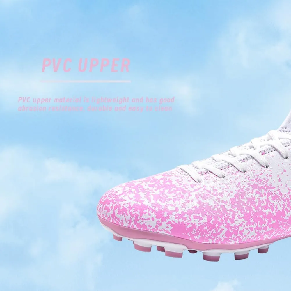 Women's Breathable Futsal Cleats for Training - High Top AG Soccer Shoes for Outdoor - Mens Athletic Football Sneakers