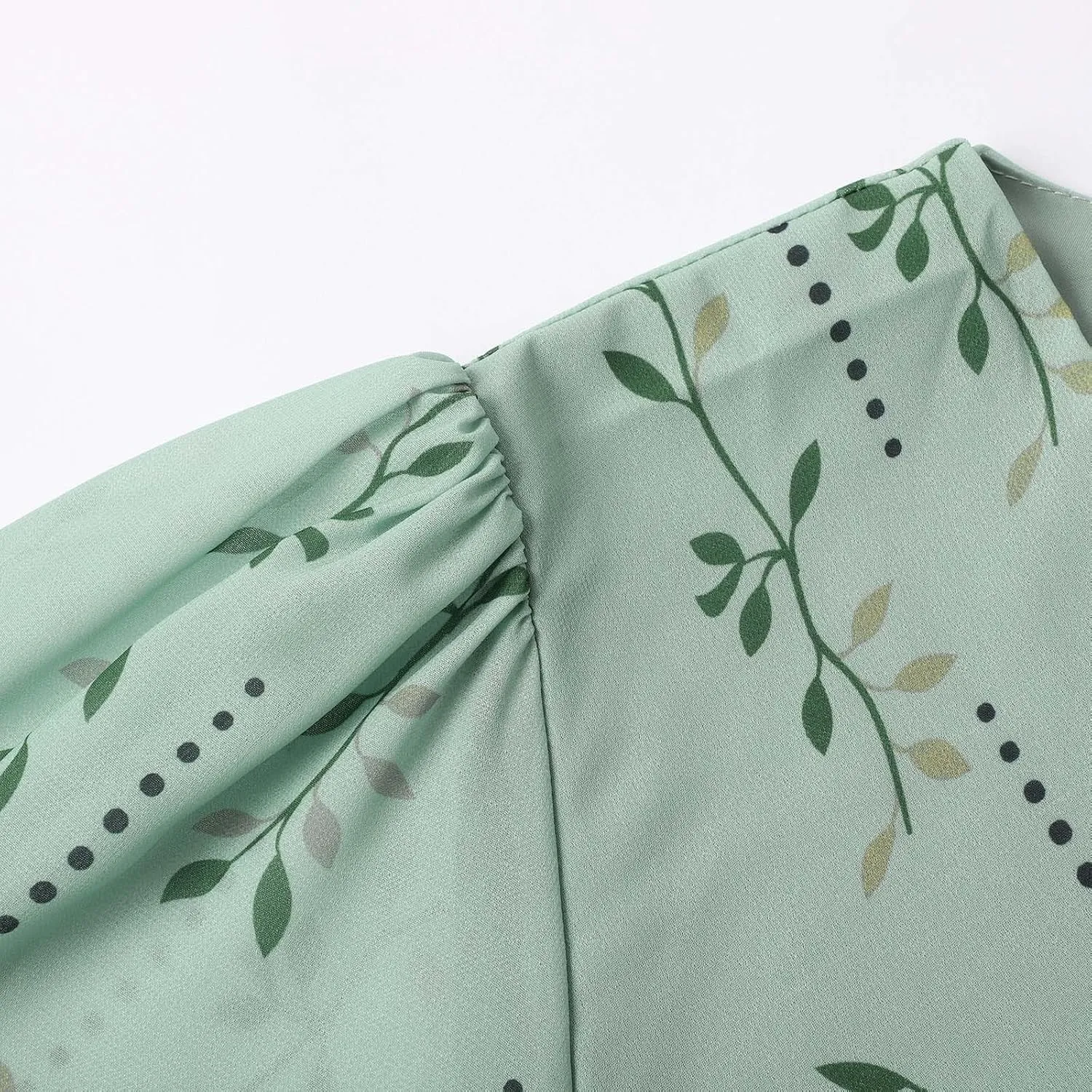 Women's Chiffon Floral Dresses Casual V Neck Summer Boho Short Sleeve Beach Flowy Summer Dress Guest Midi Dress
