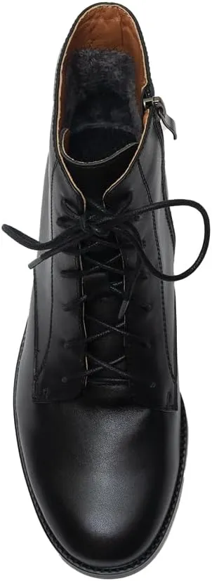Women's Lace-up Leather Ankle Boots