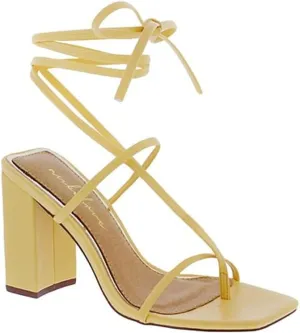 Women's Lace Up Open Toe Chunky High Heel Fashion Sandals