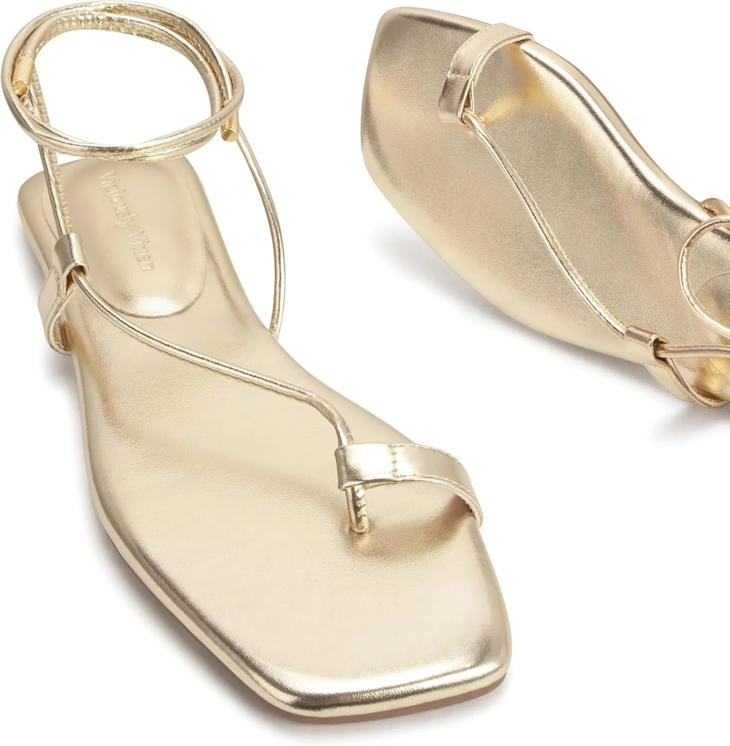 Women's Lace Up Sandals Strappy Flats Gladiator Wrap Flip Flop Tie Open Ring Toe Summer Shoes