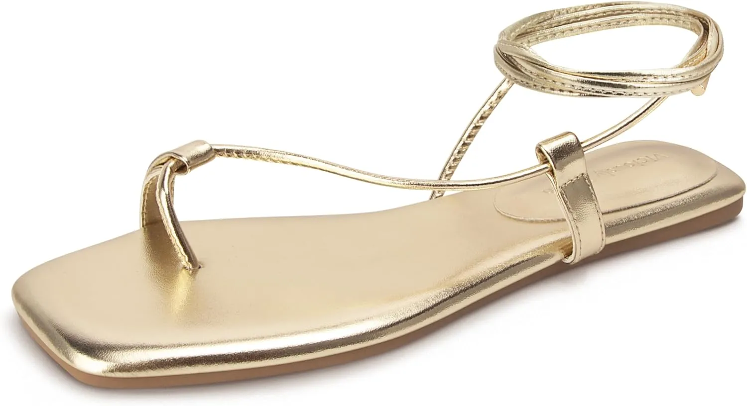 Women's Lace Up Sandals Strappy Flats Gladiator Wrap Flip Flop Tie Open Ring Toe Summer Shoes