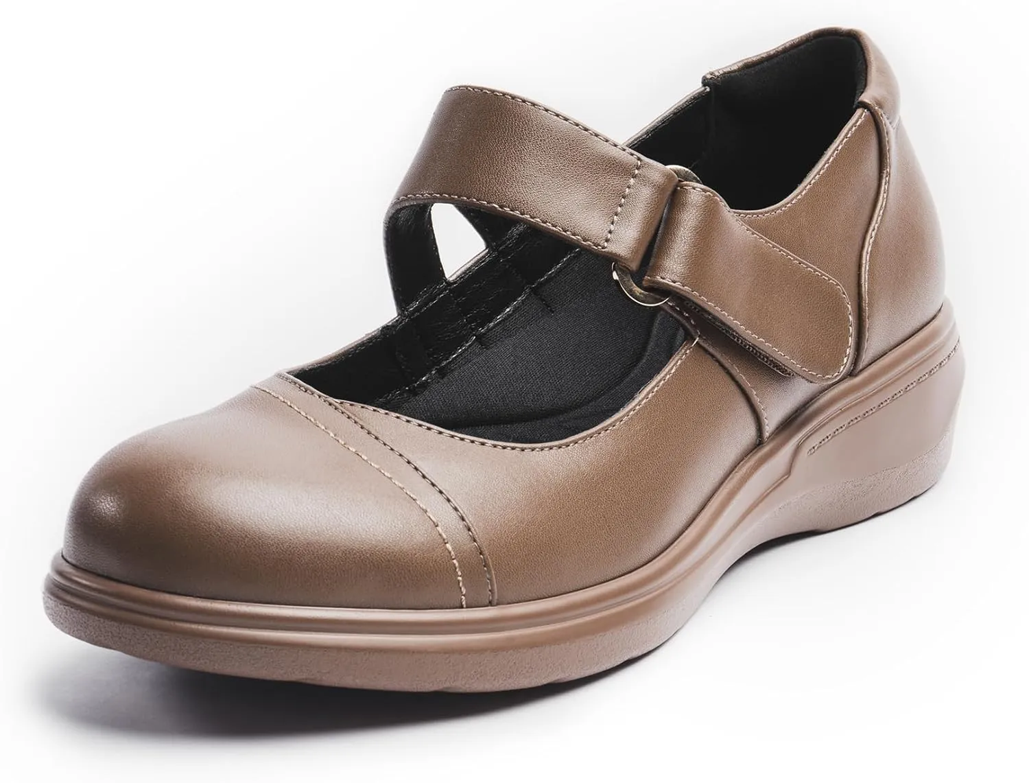 Women's Mary Jane Shoes with Arch Support, Closed Round Toe Mary Jane Flats for Women, Comfortable Dress Shoes for Work Office Casual Walking 6-11