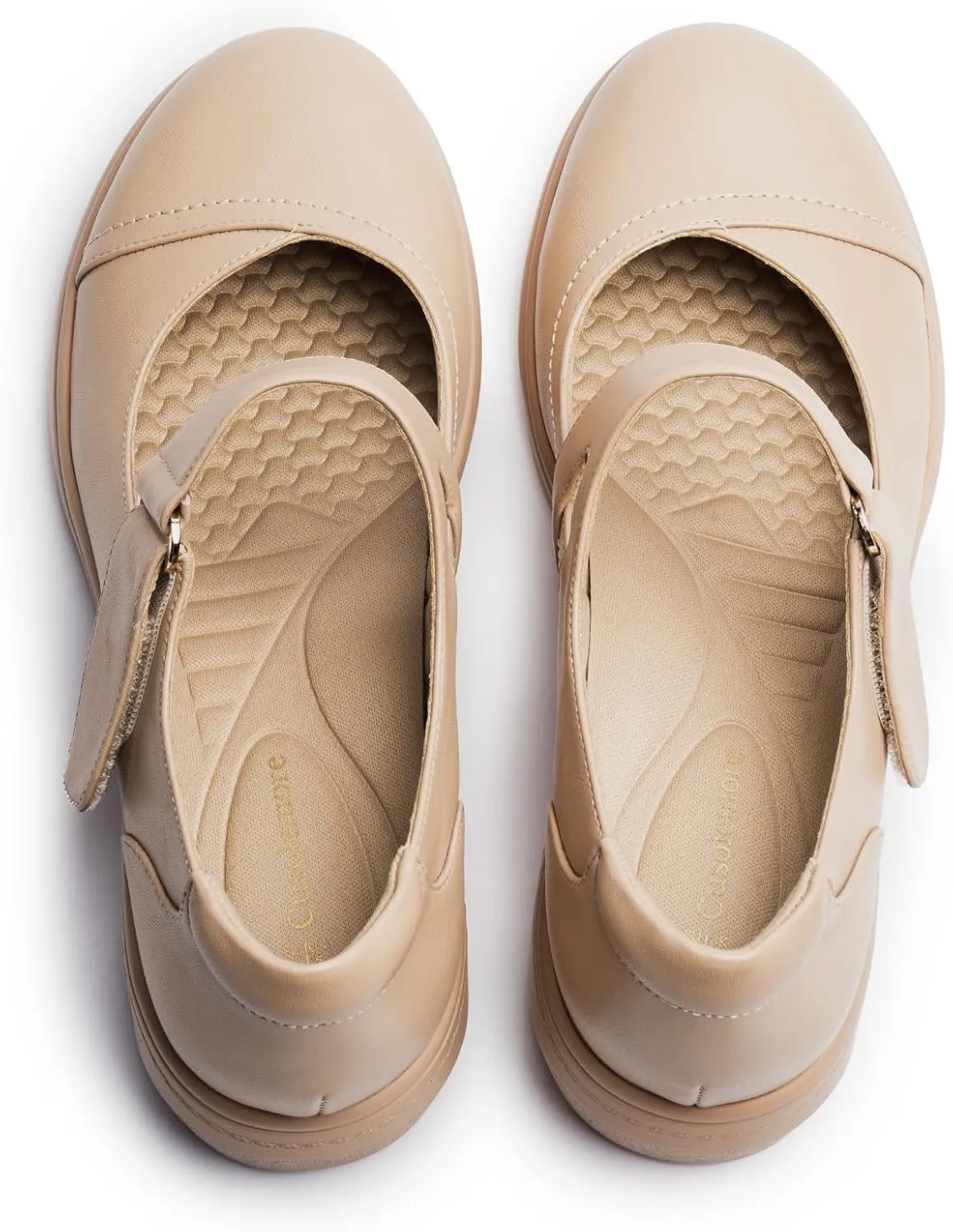 Women's Mary Jane Shoes with Arch Support, Closed Round Toe Mary Jane Flats for Women, Comfortable Dress Shoes for Work Office Casual Walking 6-11