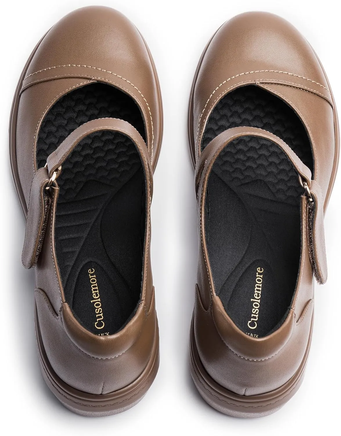 Women's Mary Jane Shoes with Arch Support, Closed Round Toe Mary Jane Flats for Women, Comfortable Dress Shoes for Work Office Casual Walking 6-11