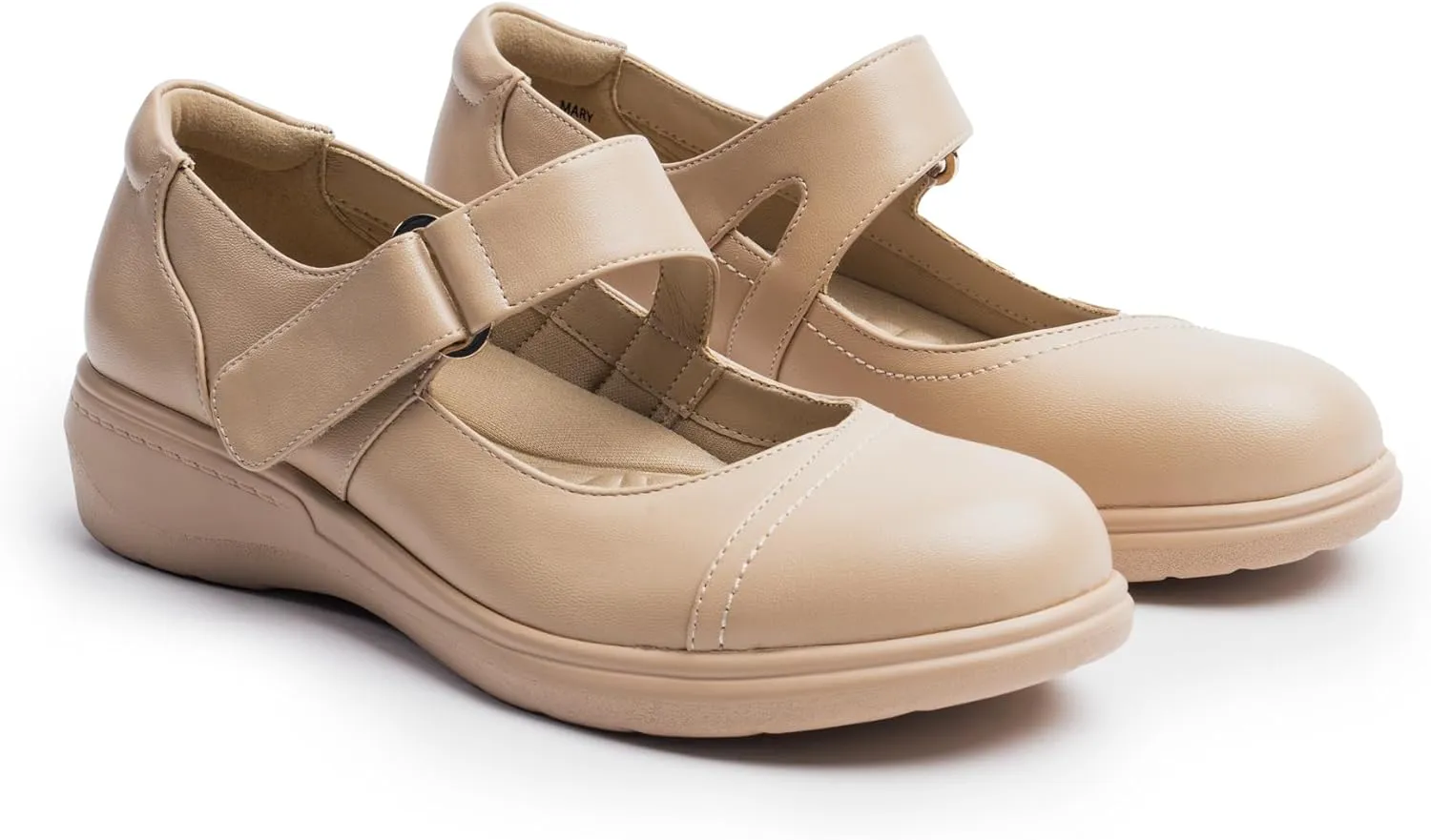 Women's Mary Jane Shoes with Arch Support, Closed Round Toe Mary Jane Flats for Women, Comfortable Dress Shoes for Work Office Casual Walking 6-11