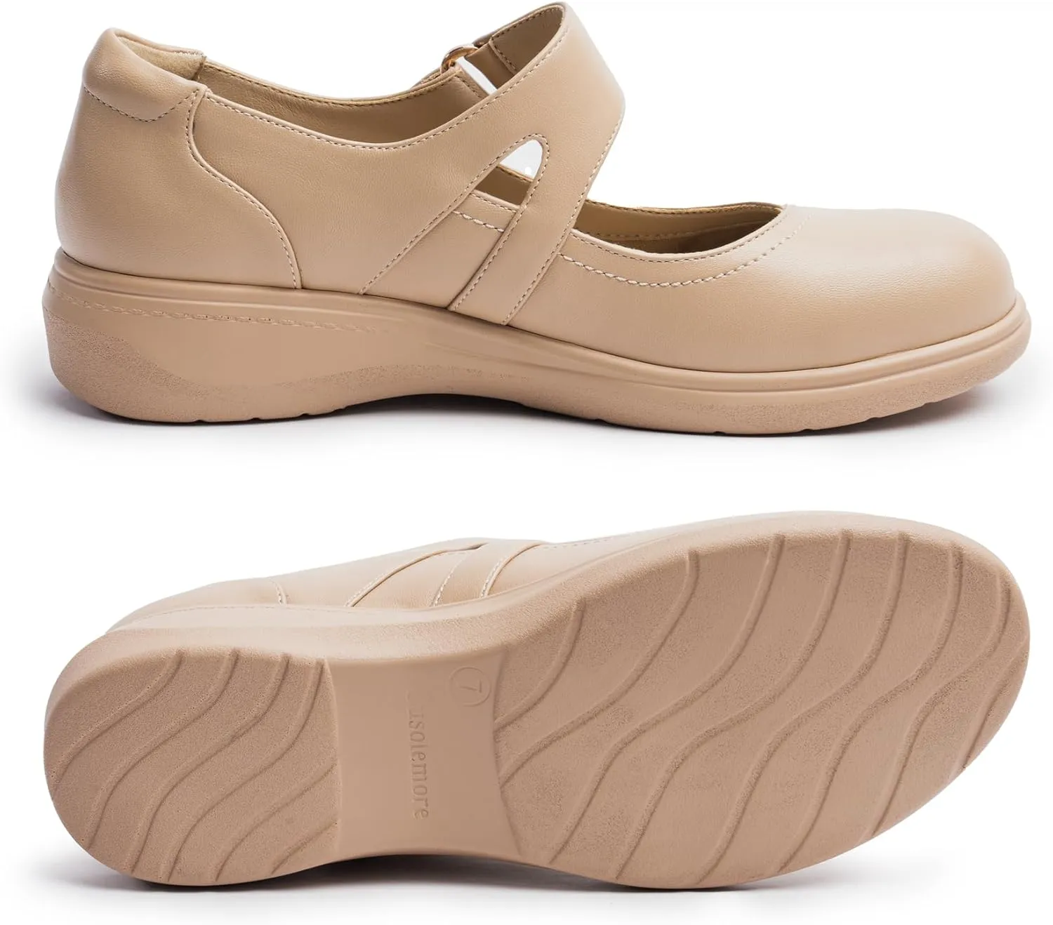 Women's Mary Jane Shoes with Arch Support, Closed Round Toe Mary Jane Flats for Women, Comfortable Dress Shoes for Work Office Casual Walking 6-11