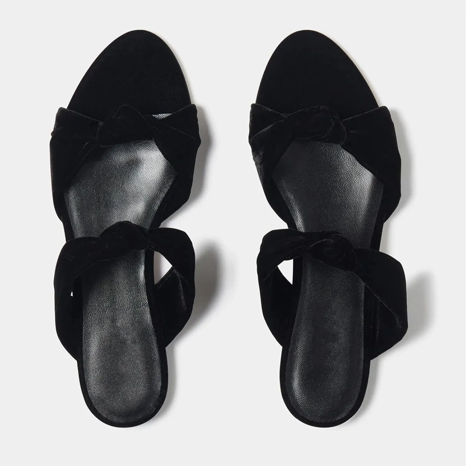 Women's Mule Flats Bow Sandal Slippers Two lace-up Flat Shopping Shoes Pointed Party Shoes