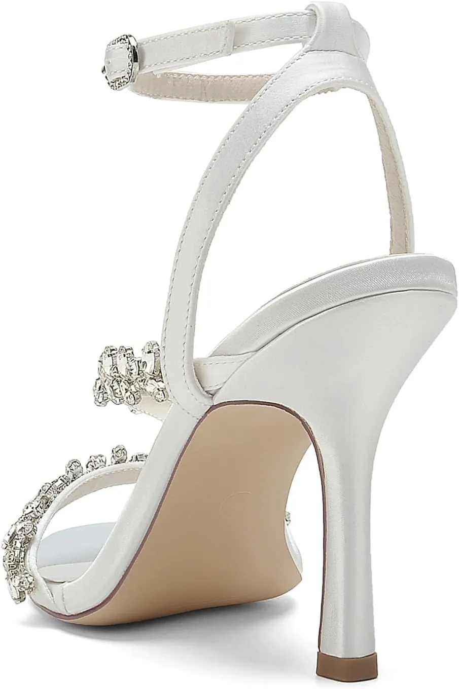Women's Open Toe Ankle Strap Buckle Shoes Lace Dress High Shoes Wedding Bridal Evening Sandals