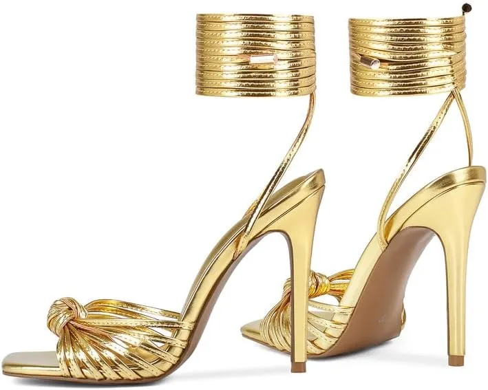 Women's Open Toe Lace up Strappy Heels