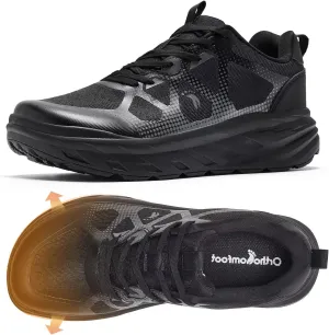 Women's Orthopedic Diabetic Wide Running Shoes: Comfortable Casual Arch Support Plantar Fasciitis Orthotic Sneakers, High Arch Swollen Work Tennis Sports Shoes for Foot and Heel Pain Relief