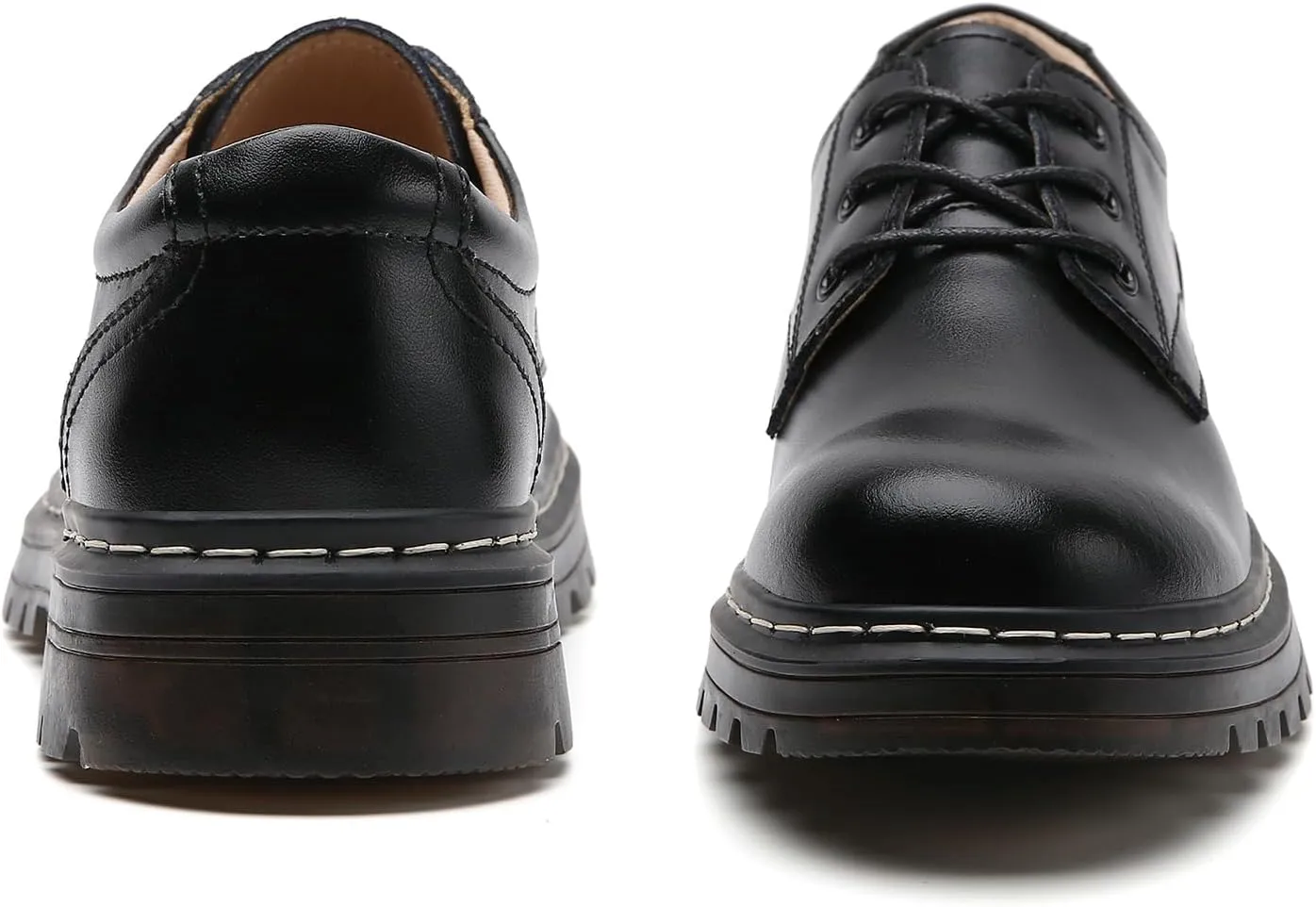 Women's Oxfords Lace Up Business Formal Dress Shoes Platform Oxford Shoes Slip Resistant Service Boots for Women Ladies Grils