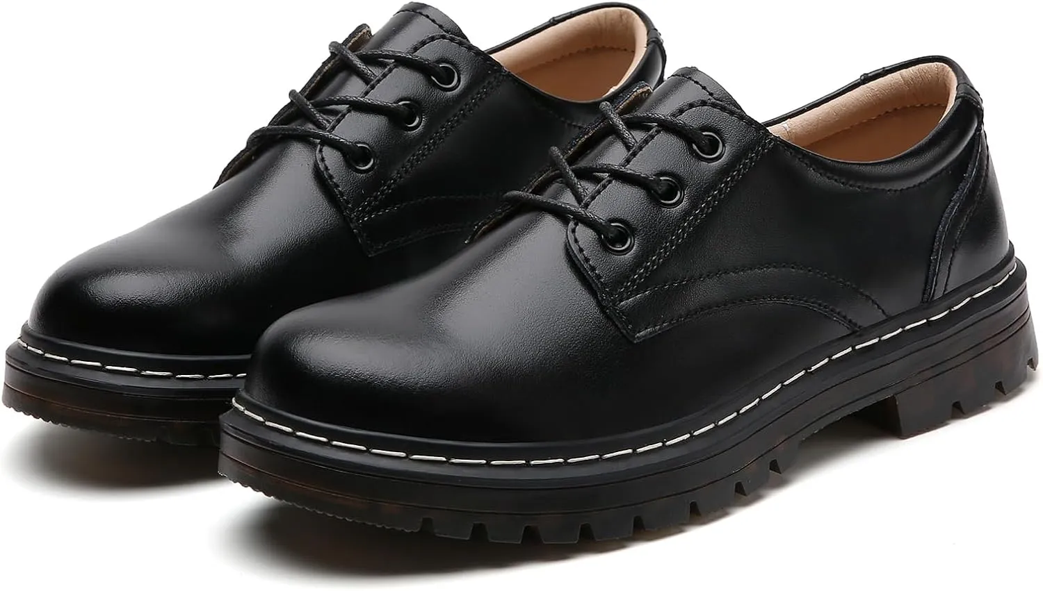 Women's Oxfords Lace Up Business Formal Dress Shoes Platform Oxford Shoes Slip Resistant Service Boots for Women Ladies Grils