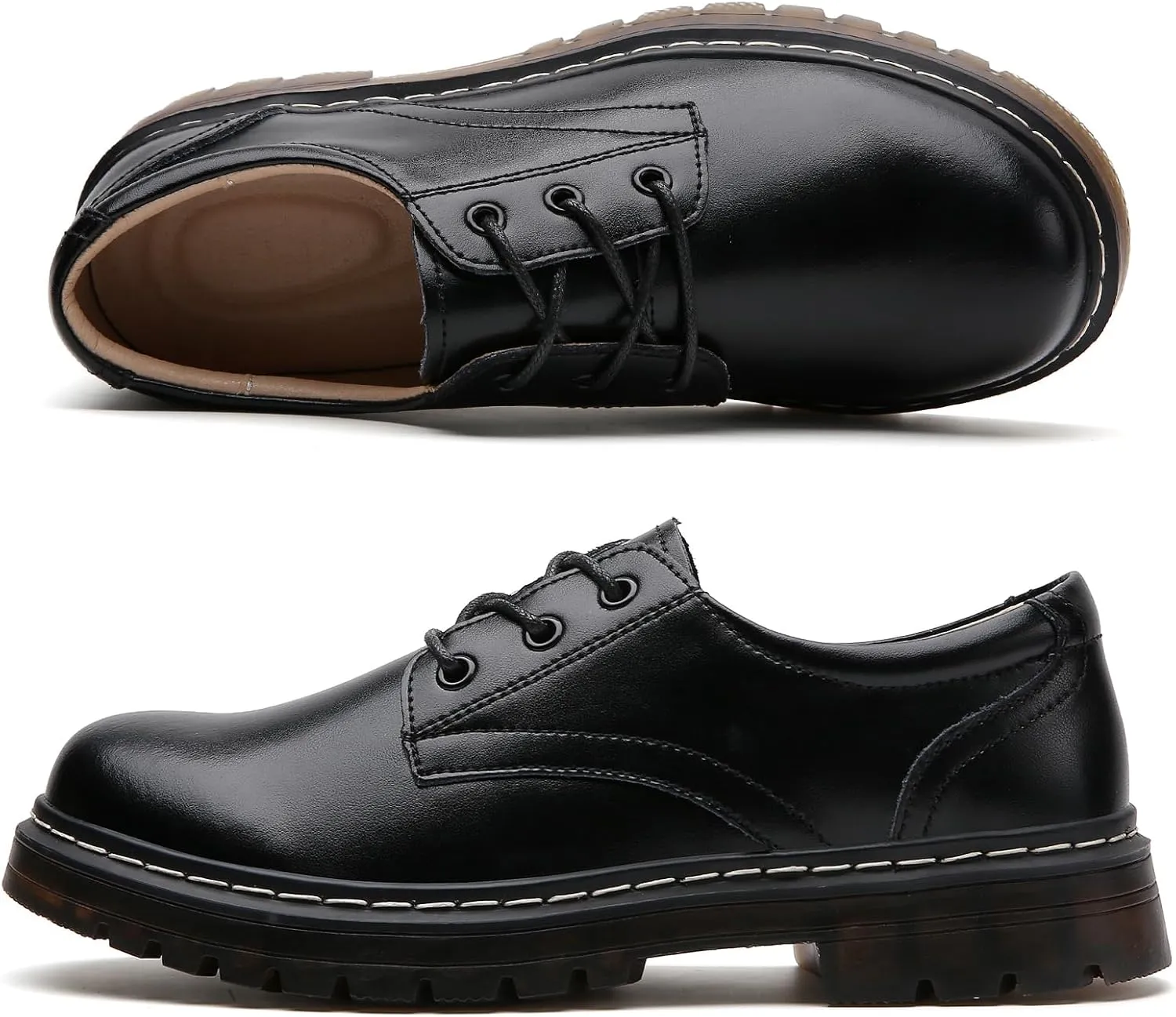 Women's Oxfords Lace Up Business Formal Dress Shoes Platform Oxford Shoes Slip Resistant Service Boots for Women Ladies Grils