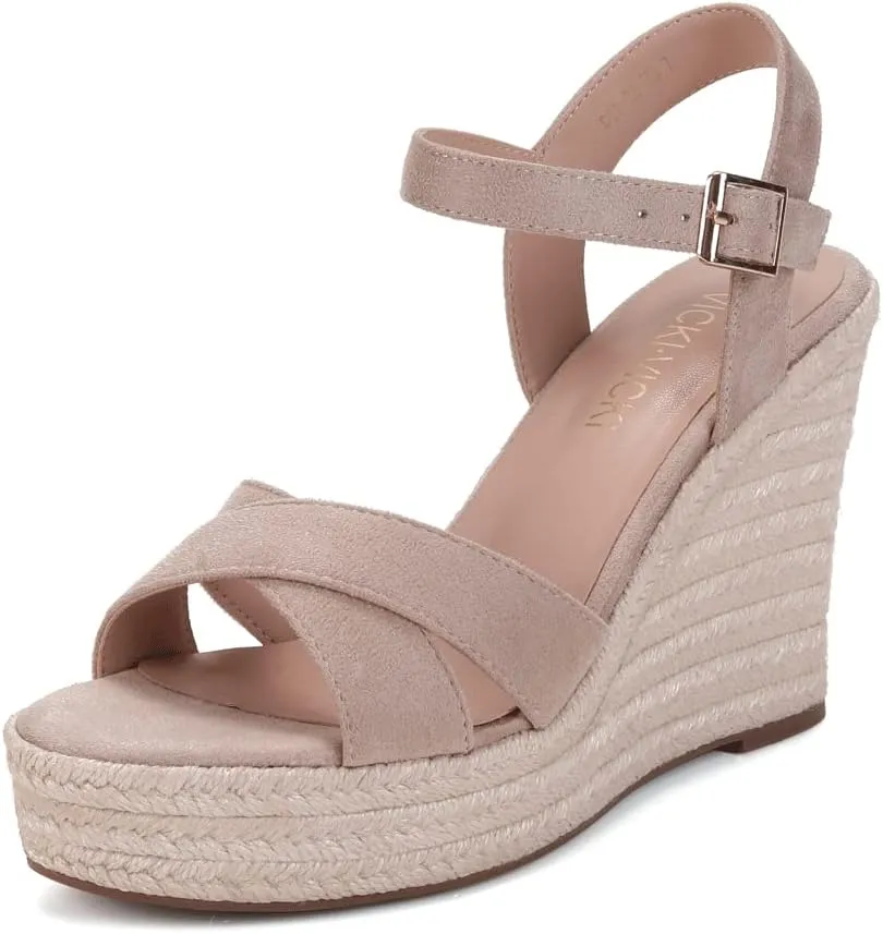 Women's Platform Sandals Wedge Ankle Strap Open Toe Sandals