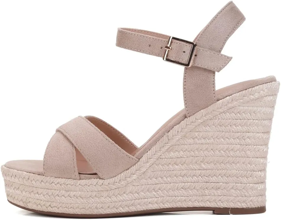 Women's Platform Sandals Wedge Ankle Strap Open Toe Sandals