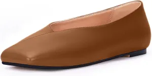 Women's Soft Ballet Silver Flats Elegant Slip On Square Toe Walking Single Shoes