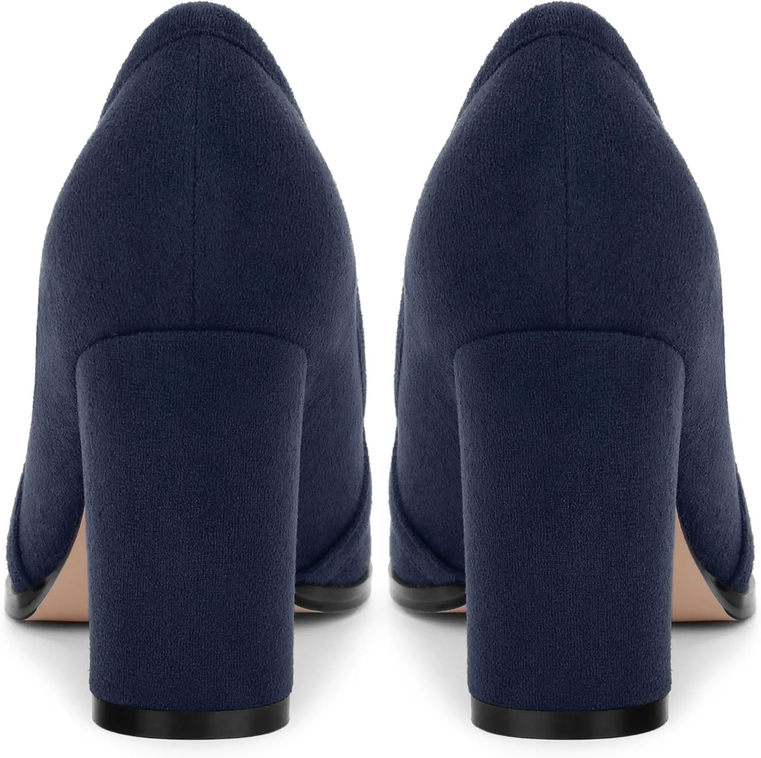 Women's Square Toe High Heeled Loafers, Fashion Chunky Heel Pumps for Women, Casual Party Work Shoes