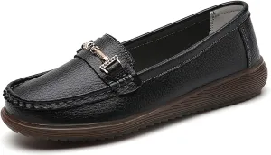 Women's Wide Width Loafers Comfort Slip on Shoes Walking Shoes for Ladies Mocassins Driving Shoe
