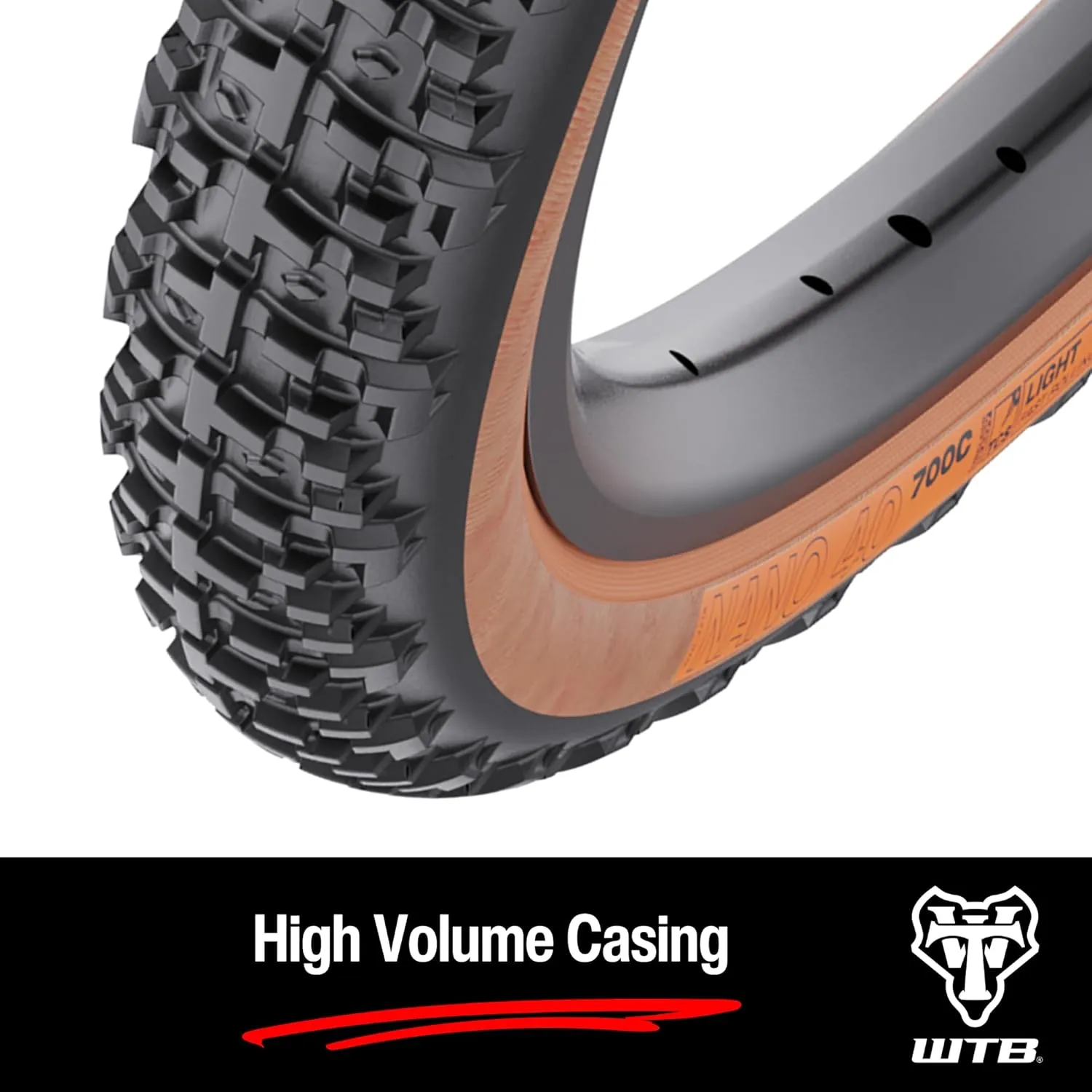 WTB Nano Gravel & Cyclocross Bike Tire, Tubeless Ready Folding Bead, Lightweight Fast Rolling, Dual DNA Compound, Choose from 60 or 120tpi & Black or Tan Sidewall, SG2 Puncture Protection Available