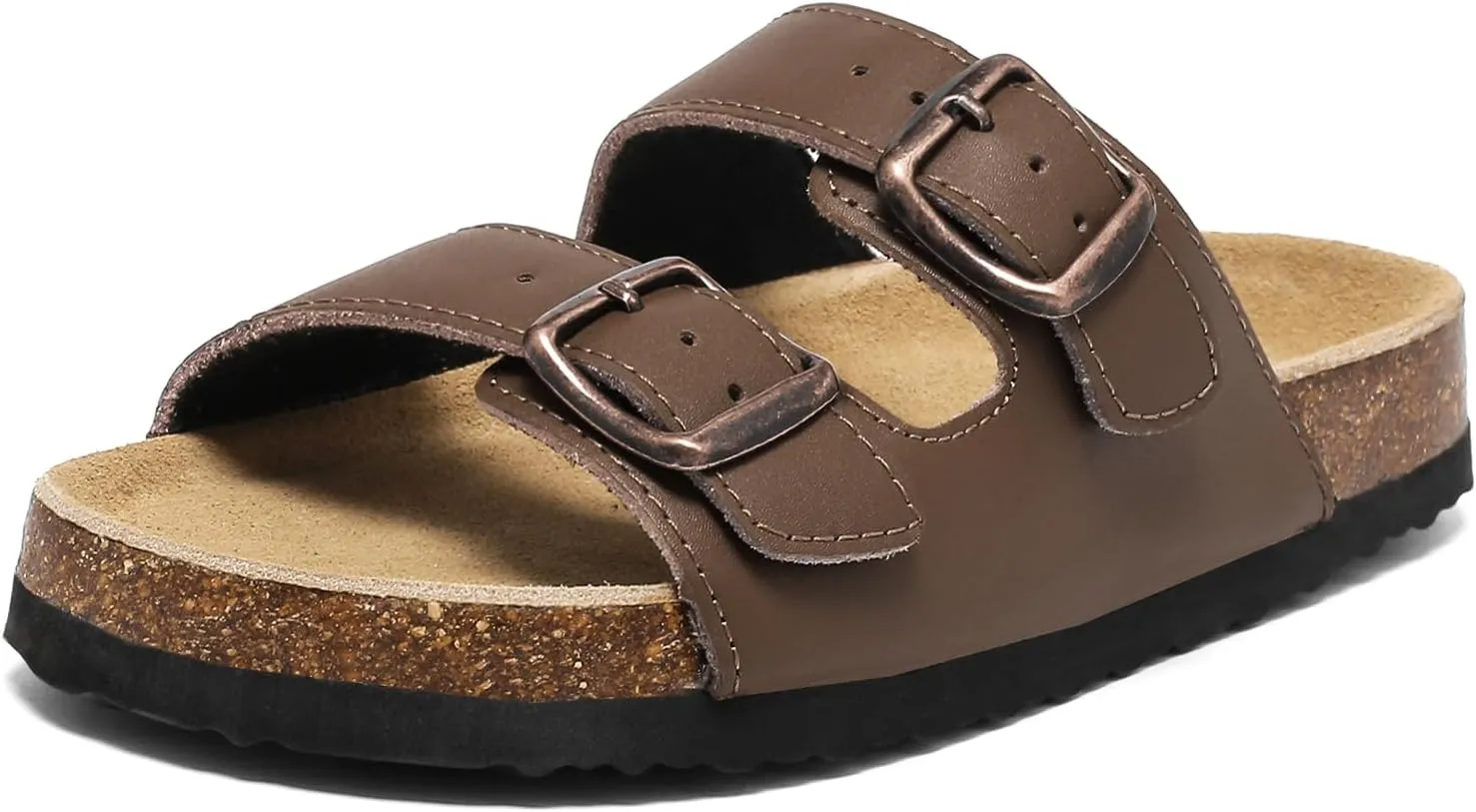 XTJSCBDSH Kids Sandals Boys Girls Slide Adjustable Back Strap Cork Toddler Slippers Casual Summer Shoes Open Toes with Cork Footbed