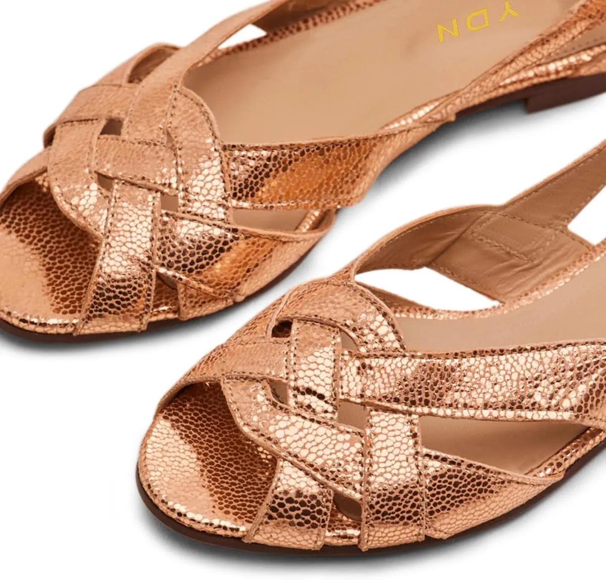 YDN Women Braid Pumps Cutout Sandals Slip On Flats Chunky Low Heels Peep Toe Party Dressy Prom Size 4-16 US