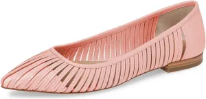 YDN Women Chic Pointed Toe Hollow Out Ballet Flats Caged Low Heel Slip On Comfy Pumps Shoes