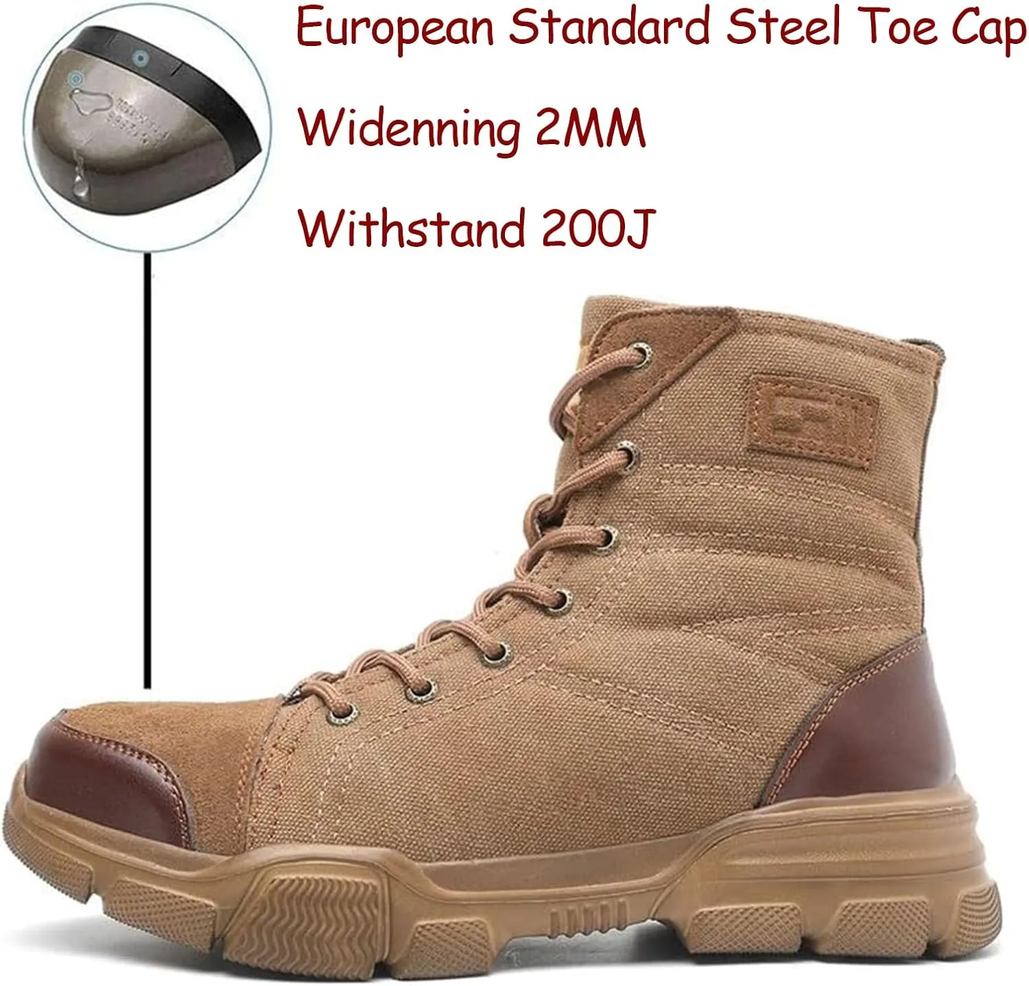 YTINGNICE Boots for Men Boots for Men Mens Steel Toe Work Boots Lightweight Breathable Shoes for Hiking Boots