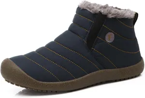 YUKTOPA Winter Snow Boots Slip-on Water Resistant Booties Anti-Slip Lightweight Ankle Boots with Full Fur for Men Women …