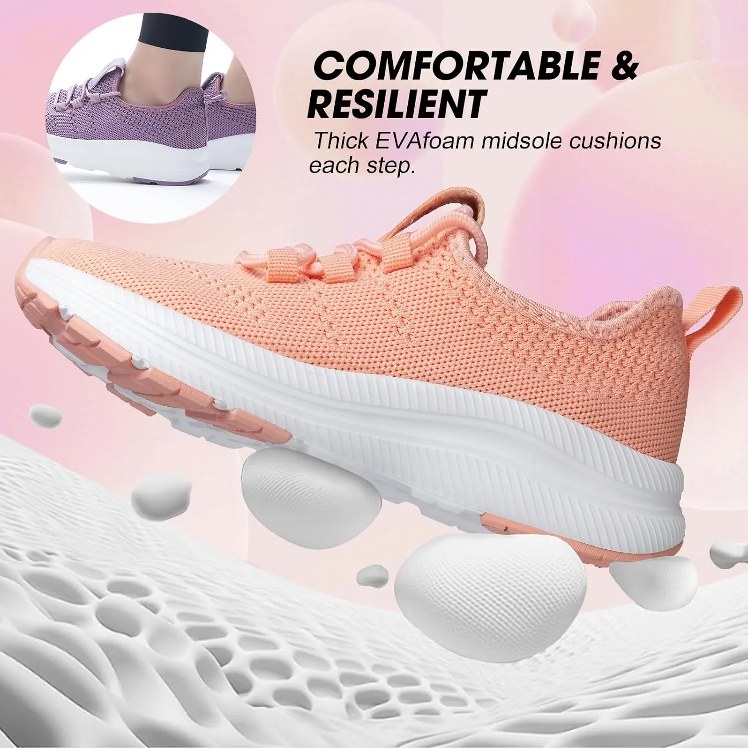 ZOVE Wide Toe Box Shoes Women Extra Wide Width Sneakers Ultra Light Road Running Shoes Non-Slip Tennis Sneakers Breathable Walking Athletic