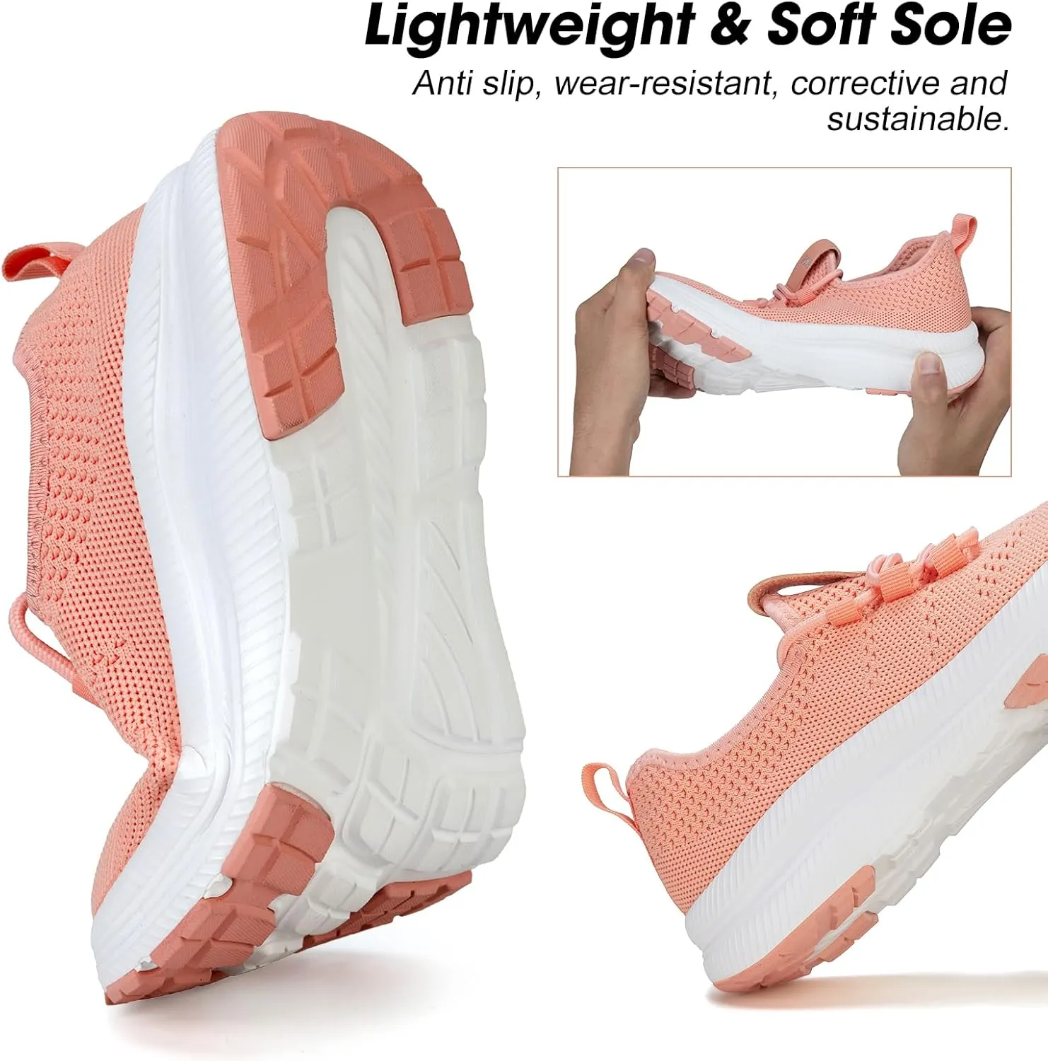 ZOVE Wide Toe Box Shoes Women Extra Wide Width Sneakers Ultra Light Road Running Shoes Non-Slip Tennis Sneakers Breathable Walking Athletic
